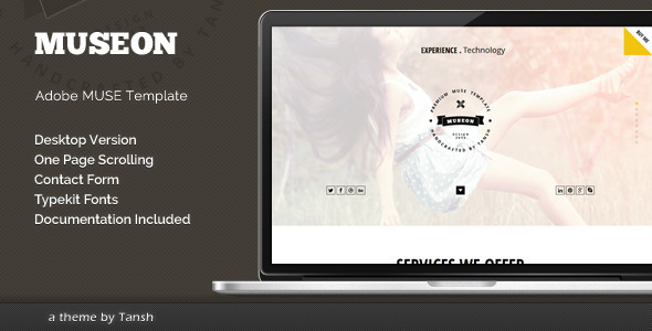 Download Museon One Page Muse Template Nulled 