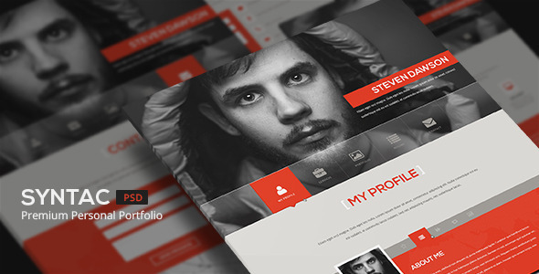 Download Syntac – Flat Personal Portfolio Psd Template Nulled 