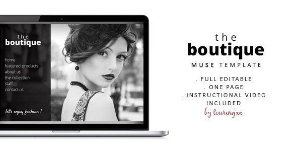 Download The Boutique One Page Muse Theme Nulled 