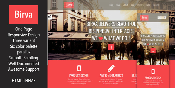 Download Birva- Responsive Multipurpose One Page HTML Theme Nulled 