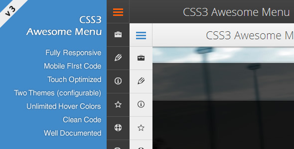 Download CSS3 Awesome Menu Nulled 