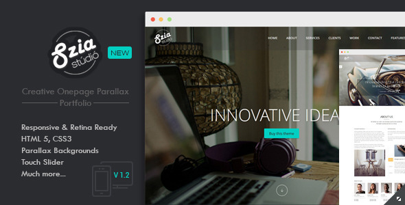 Download Szia – Responsive One Page Portfolio Nulled 