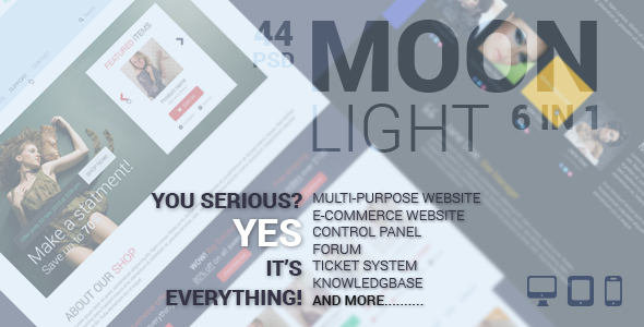 Download MoonLight Multipurpose/eCommerce PSD Template Nulled 