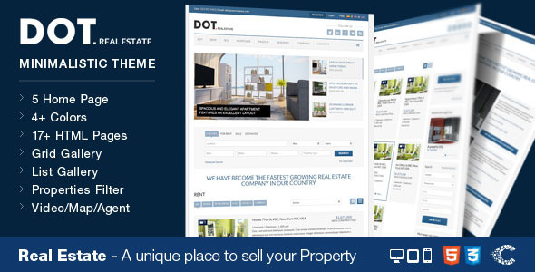Download Dot Real Estate HTML5 & CSS3 Template Nulled 