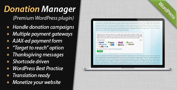 Download Donation Manager for WordPress Nulled 