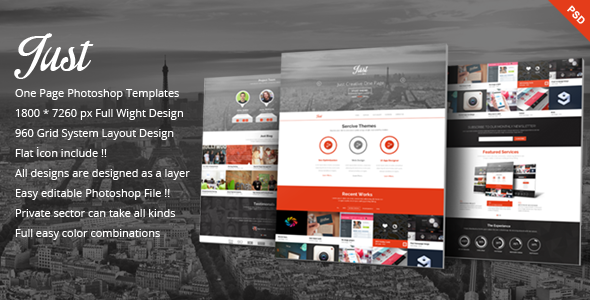 [Download] Just  – One Page Web Templates Design 