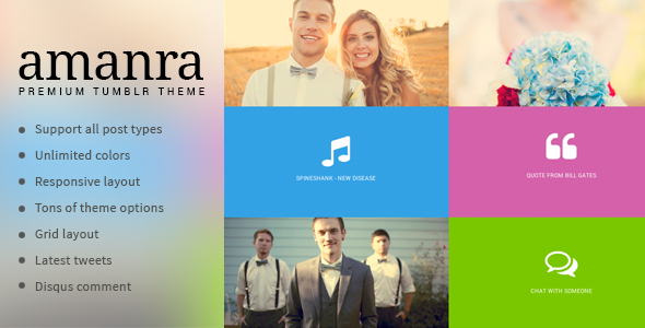 Download Amanra – Responsive Grid Photography Tumblr Theme Nulled 