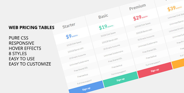 Download Web Pricing Tables Nulled 
