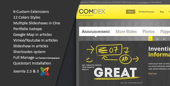 Download ComDex :: Clean and Modern Joomla Template Nulled 