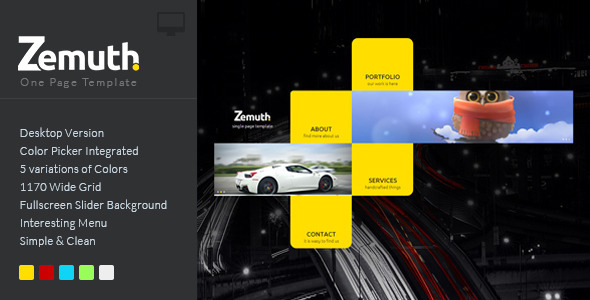 Download Zemuth – One Page Template Nulled 