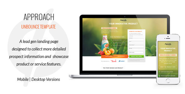 Download Approach – Lead Gen Unbounce Template Nulled 