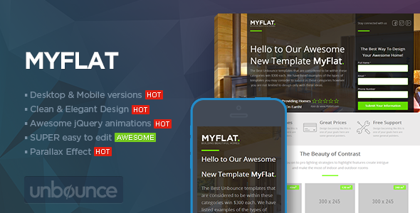 Download MYFLAT – Real Estate Unbounce Template Nulled 