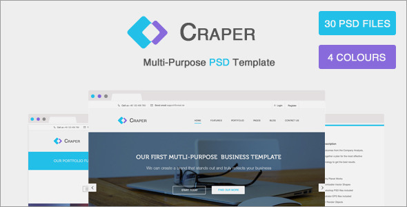 [Download] Craper – Multi-Purpose PSD Template 
