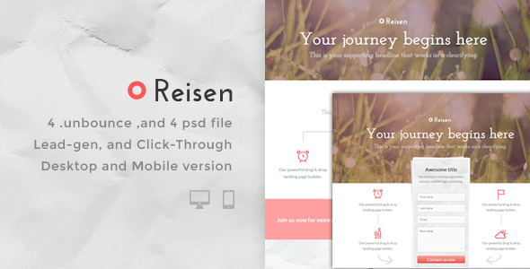 Download Reisen – Bundle Unbounce pages Nulled 