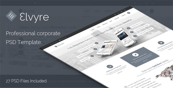 Download Elvyre Professional Corporate PSD Template Nulled 