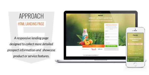 Download Approach – HTML Landing Page Nulled 