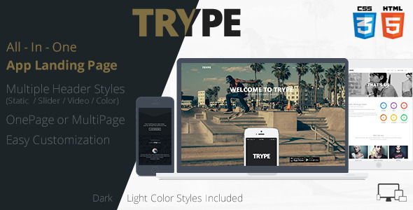 Download TRYPE – All In One App Landing Page Nulled 