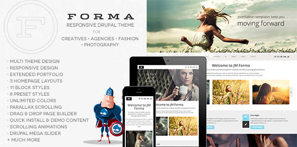 Download Forma, Creative, Fashion, Photogrpahy Drupal Theme Nulled 