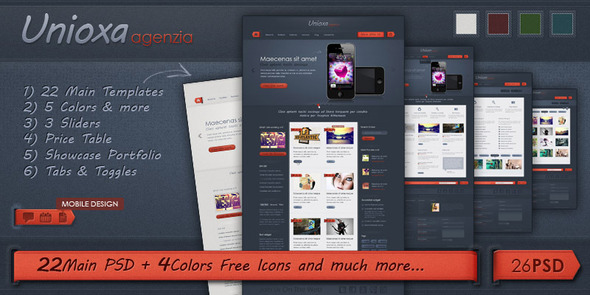 Download Unioxa PSD Theme: Portfolio/Agency/Business Nulled 