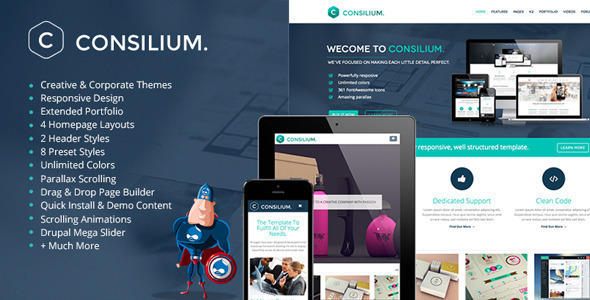 Download Consilium – Multipurpose Creative Drupal Theme Nulled 