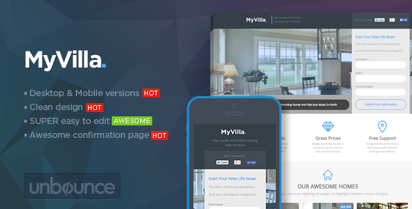 Download MyVilla – Real Estate Unbounce Template Nulled 