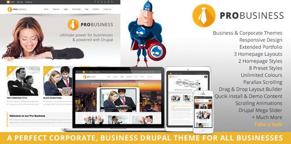 Download PROBusiness – Multi Purpose Corporate Drupal Theme Nulled 