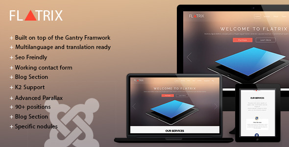 Download Flatrix – One Page joomla! template Nulled 