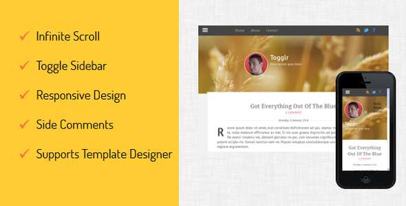 Download Togglr – Clean Responsive Blogger Template Nulled 