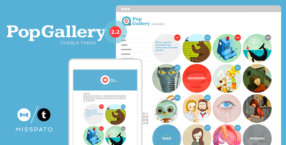 Download Pop Gallery Tumblr Theme Nulled 