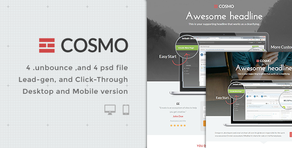 Download Cosmo – Bundle Unbounce pages Nulled 