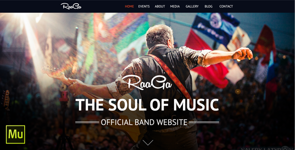 Download Raaga Parallax Muse Template for Musicians & Bands Nulled 