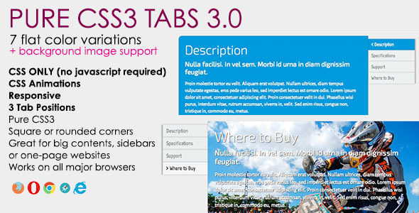 Download Pure CSS3 Tabs  Nulled 