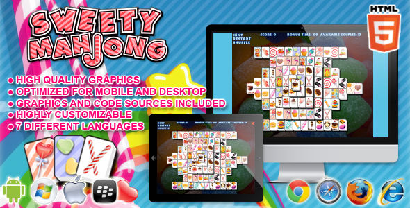 Download Sweety Mahjong – HTML5 Game Nulled 