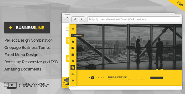 [Download] BusinessLine – Onepage Business .PSD Theme 