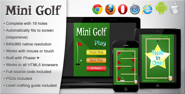 Download Mini Golf – HTML5 Game Nulled 