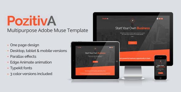 Download PozitivA – Multipurpose One Page Muse Template Nulled 