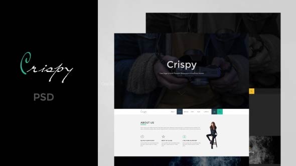 Download Crispy | One Page PSD Nulled 