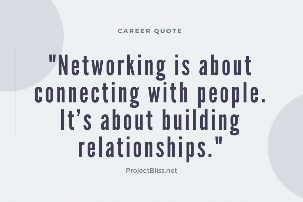 building business relationships is about connecting with people