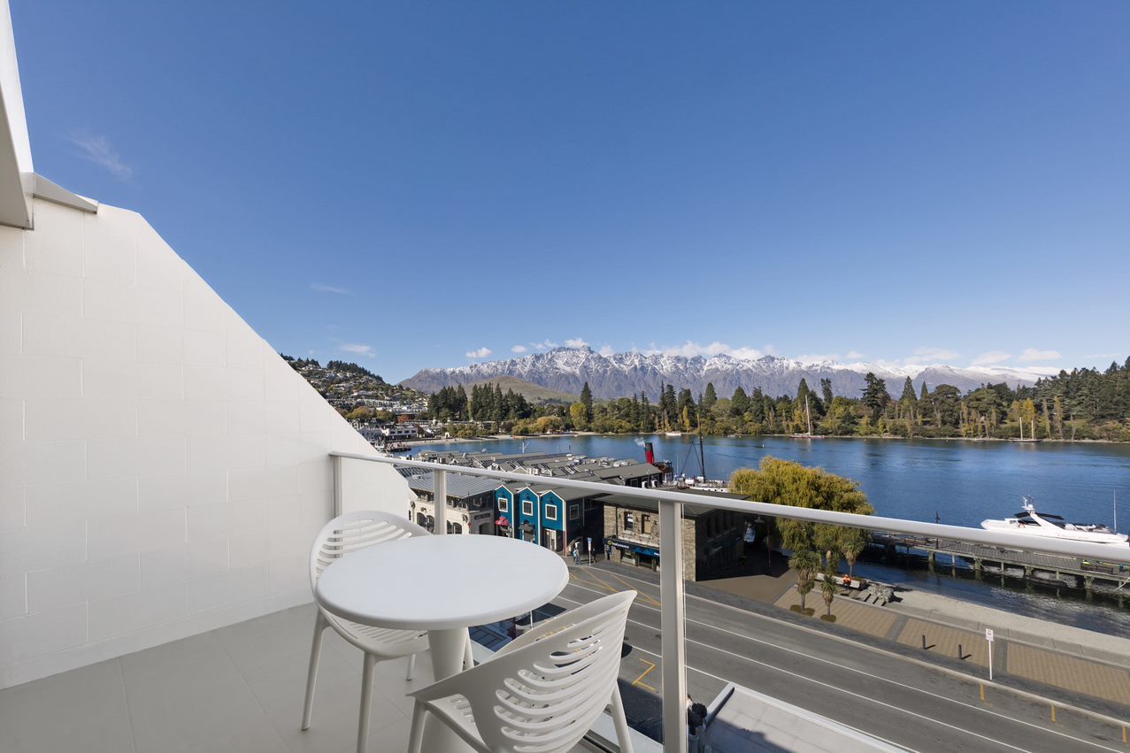 Lakeview Room Balcony View at Crowne Plaza Queenstown Hotel