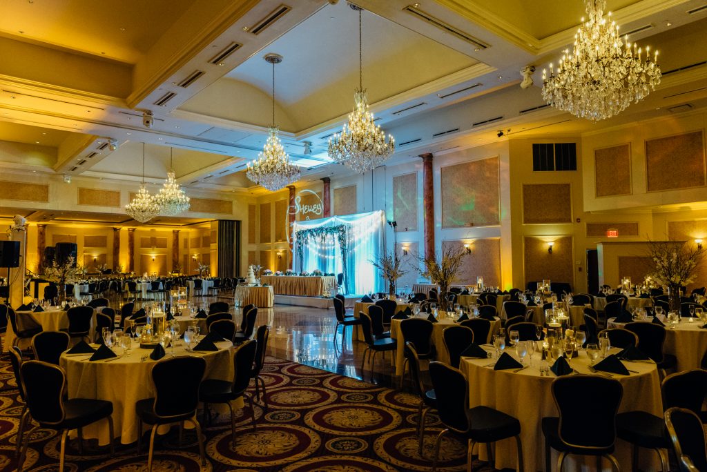 Detail shot of ballroom for Indian wedding
