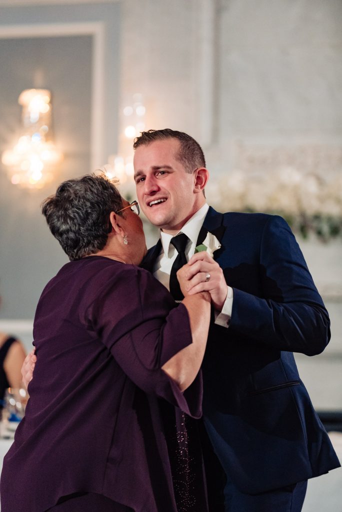 Groom dancing with his Mother at the Arts Ballroom
