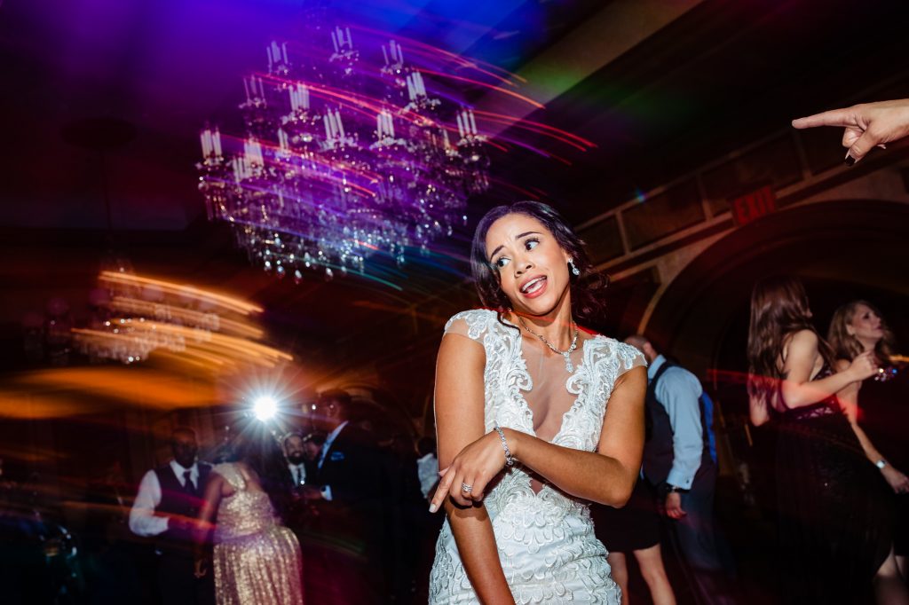 Bride dancing at her Claridge Hotel