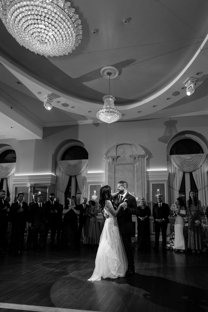 bride and grooms first dance at their Arts Ballroom Philadelphia wedding