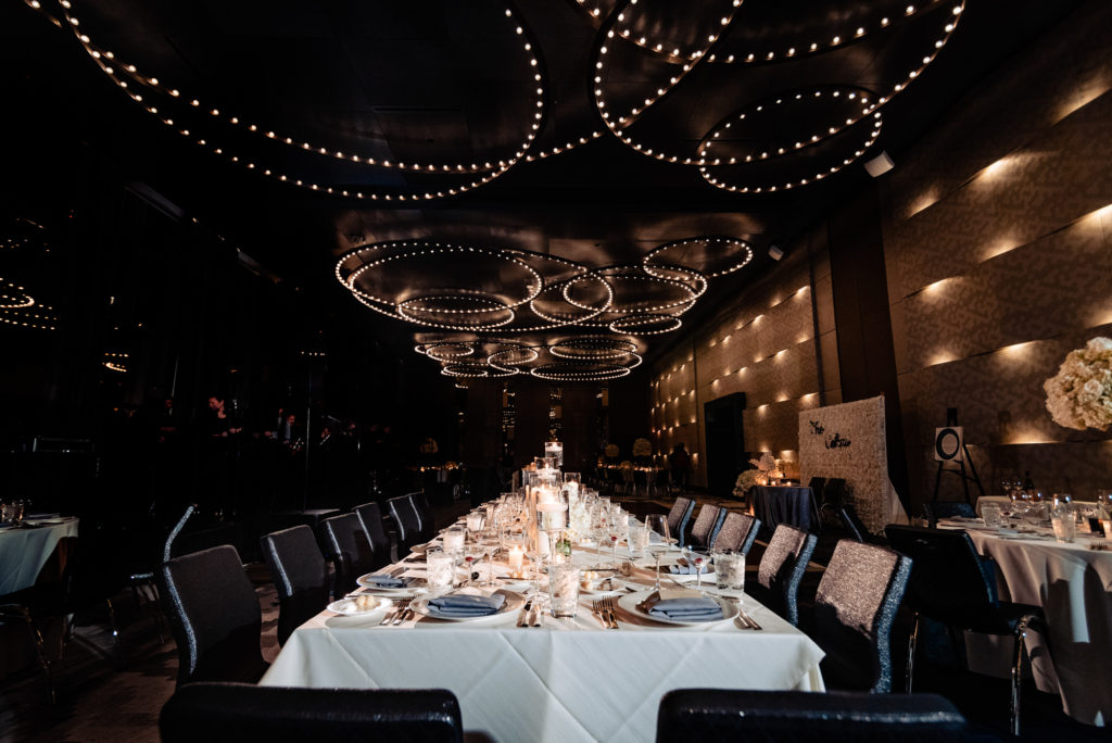 detail shot of room and table at a W Hotel Philly wedding