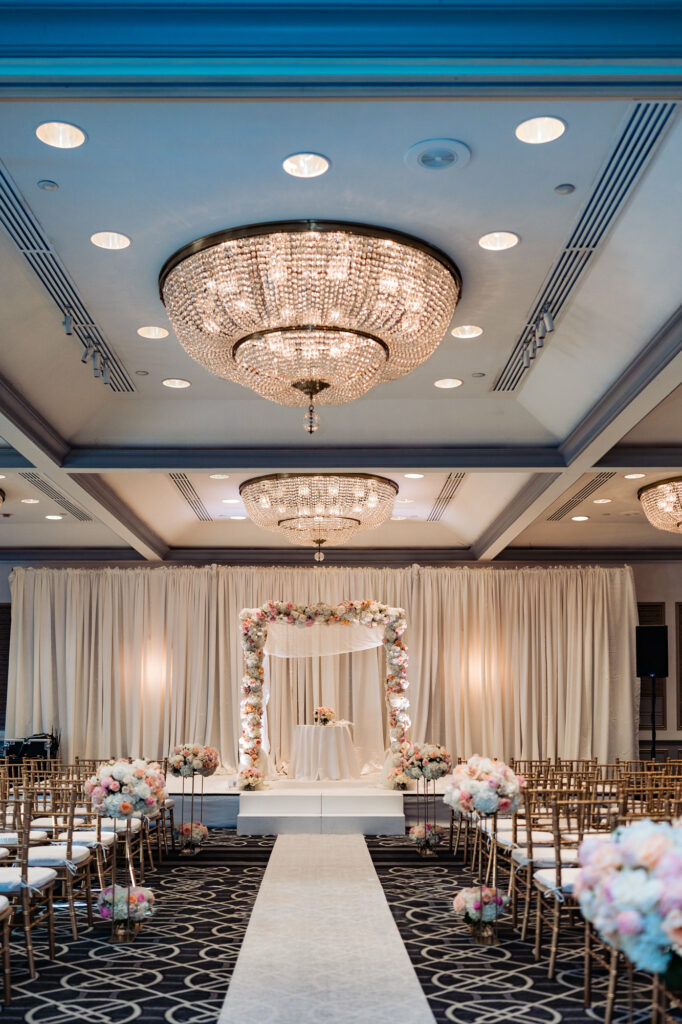 the wedding ceremony area at the rittenhouse hotel