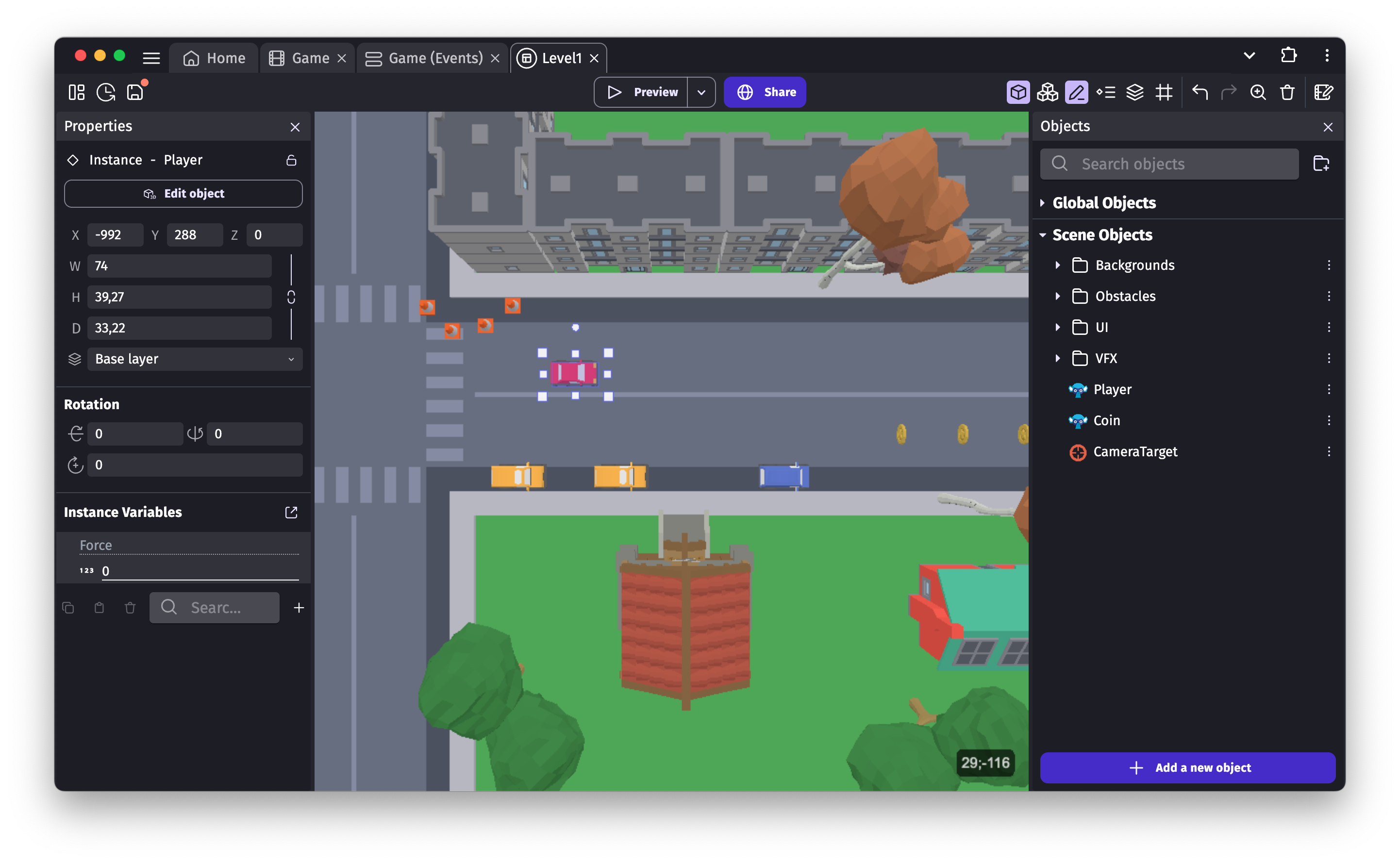 GDevelop editor