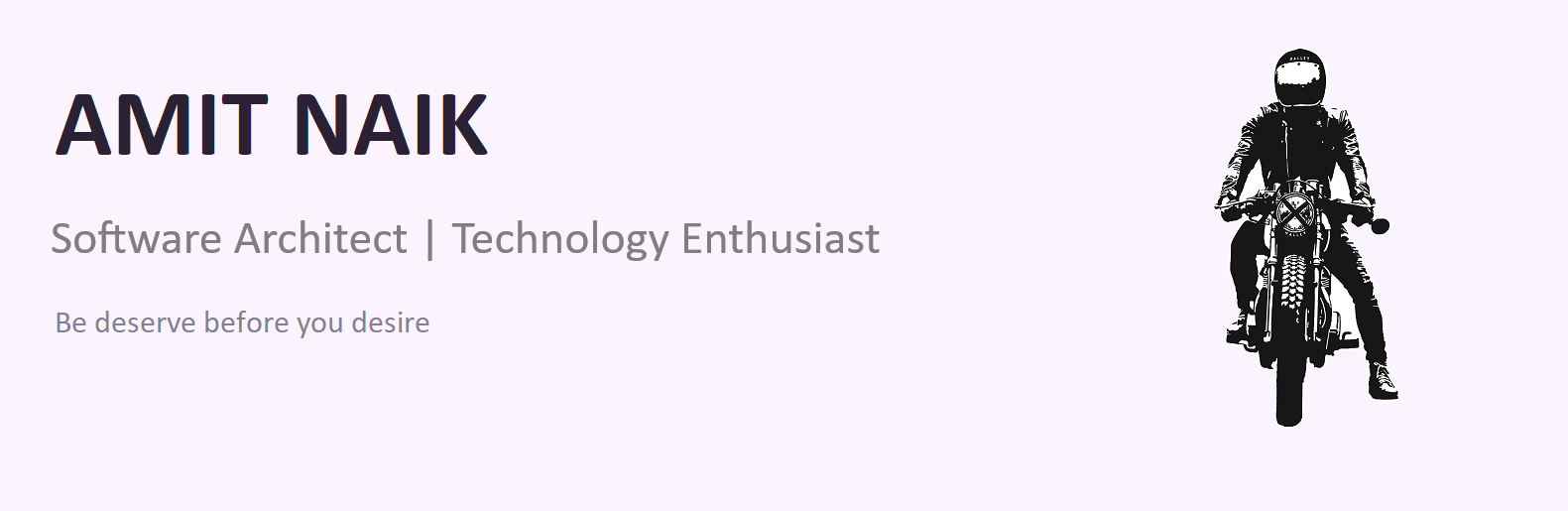 banner about Amit Naik
