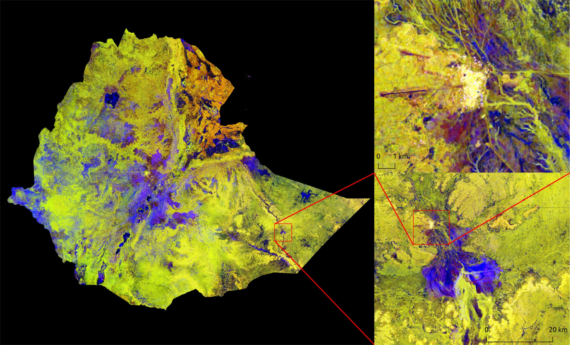 Ethiopia VV-VH polarised Timescan Composite