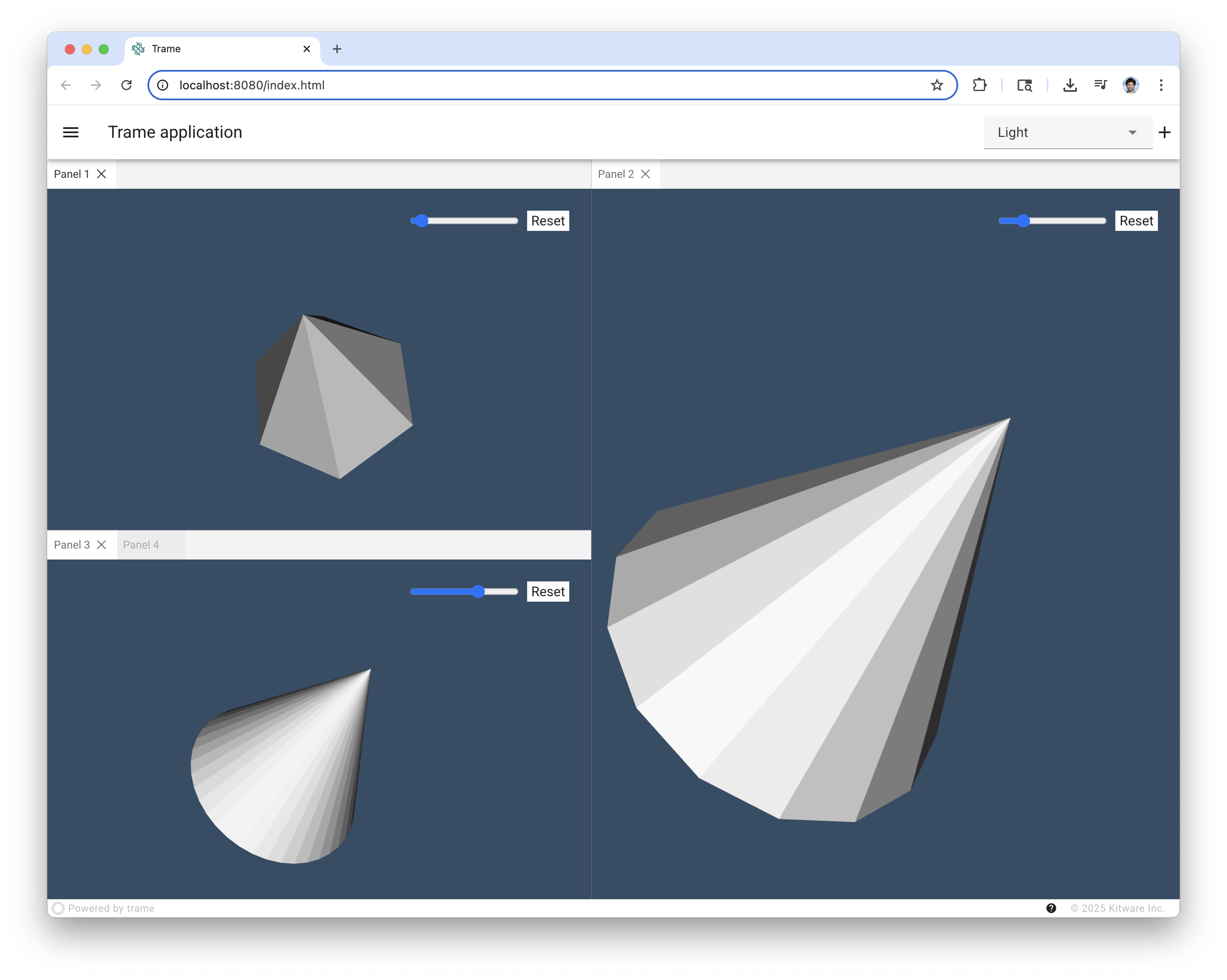 Example of dockview usage