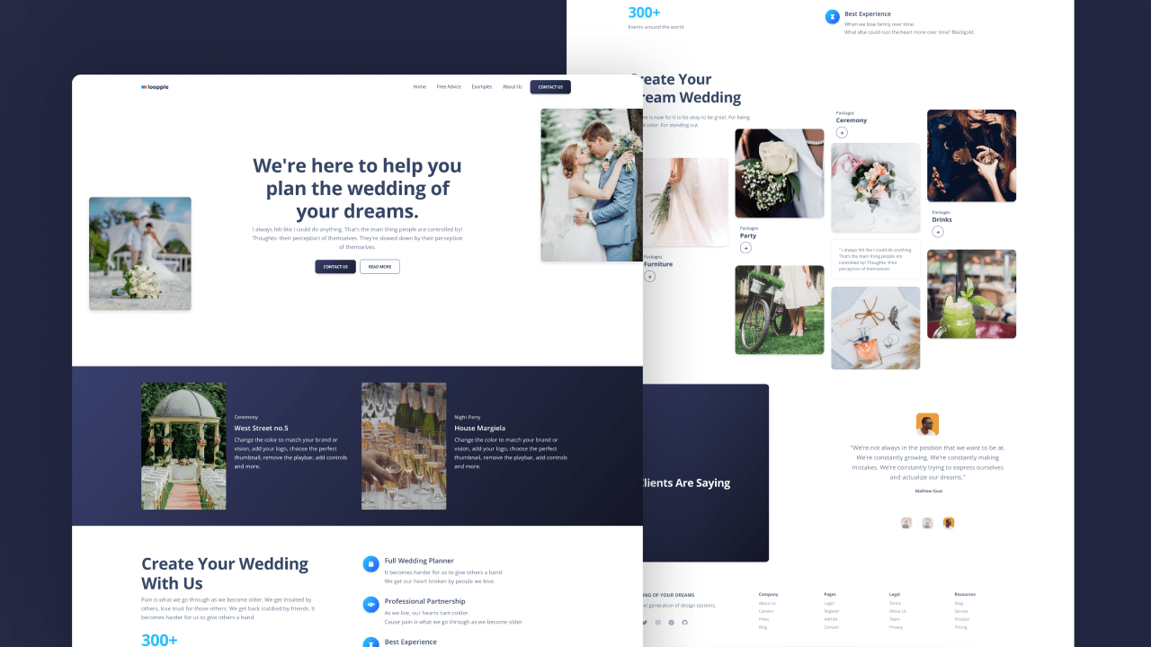 Wedding Landing Page